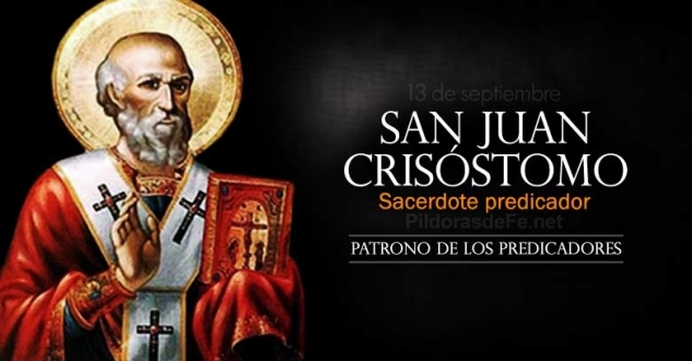 San Juan Crisóstomo. Patrono de los predicadores